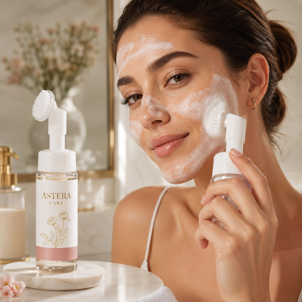 Névoa — Espuma Facial Calmante com Cerdas 150ml | Astera Care
